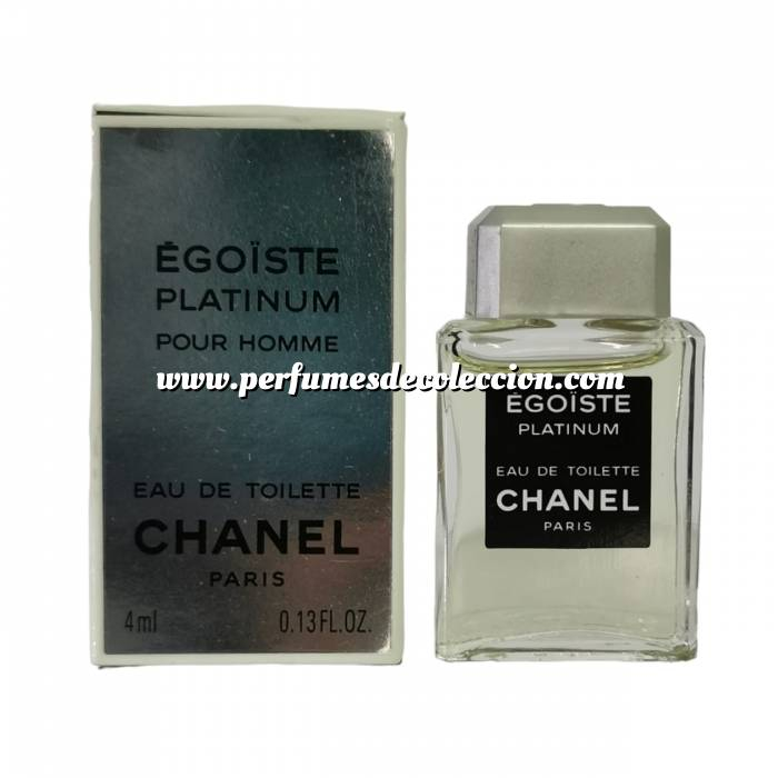 Imagen Mini Perfumes Hombre Egoiste Platinum Eau de Toilette 4ml by Chanel en caja 